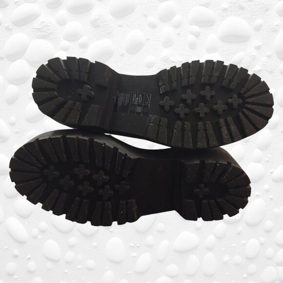 H&M Chunky Off White Platform Zip Front Ankle Boots 8 1/2 Exc Cond. - Picture 7 of 9